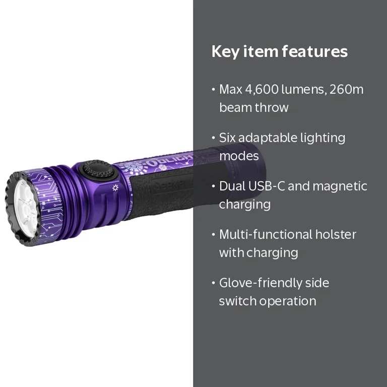 OLIGHT Seeker 4 Pro Rechargeable Flashlights, High Powerful Bright