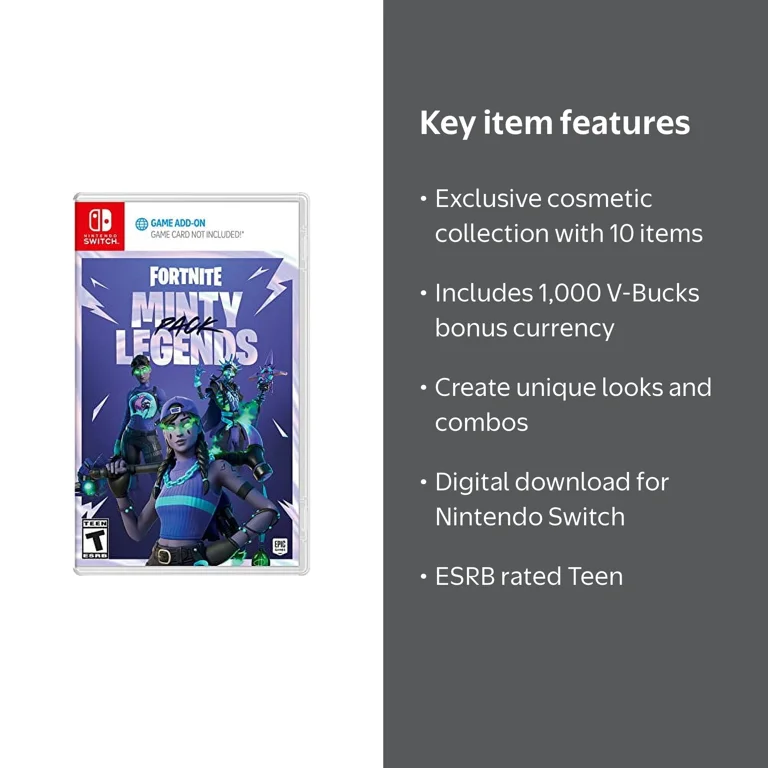 Fortnite: Epic Games Minty Legends Pack for Nintendo Switch