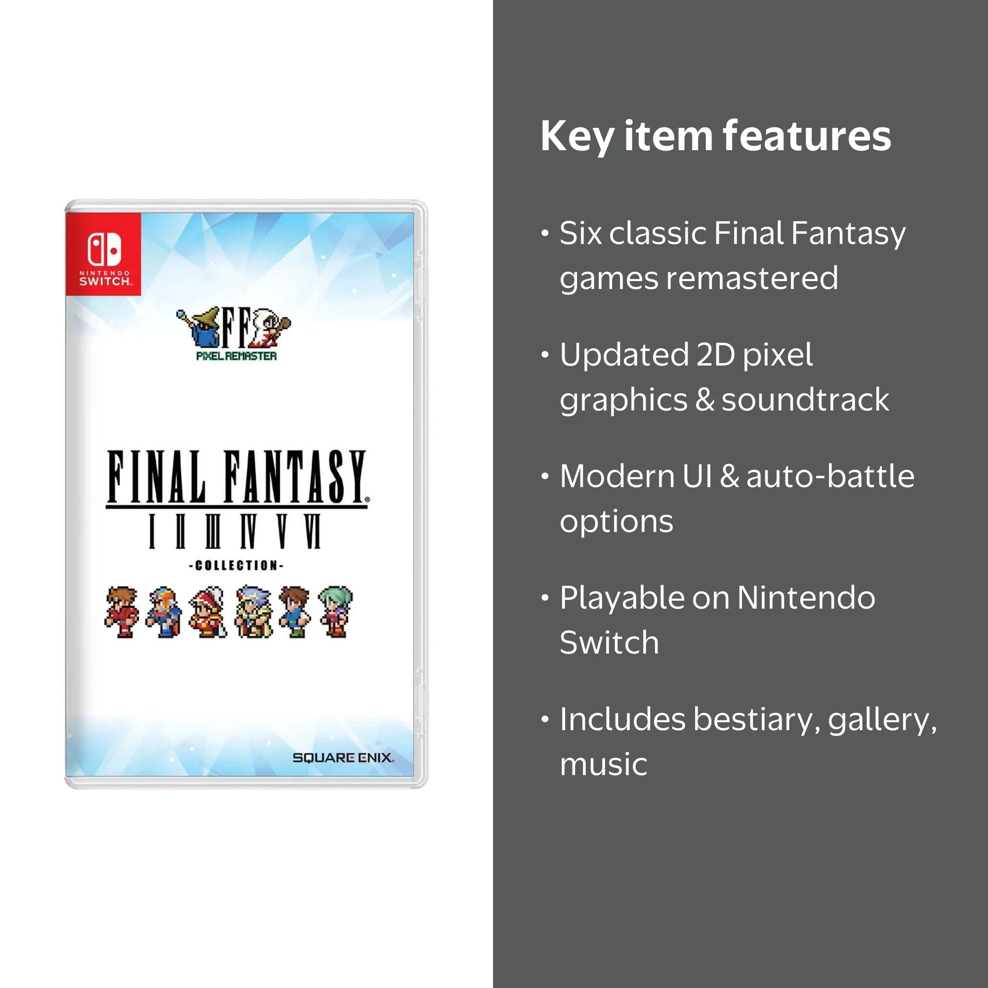 Generic Final Fantasy I-VI Pixel Remaster Collection for Nintendo