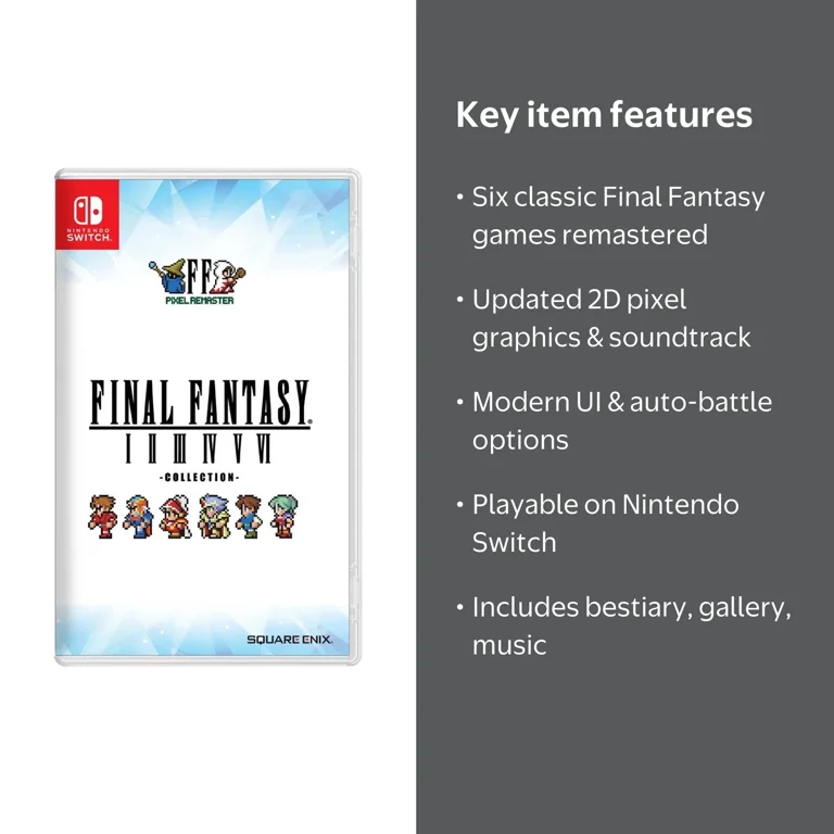 Generic Final Fantasy I-VI Pixel Remaster Collection for Nintendo