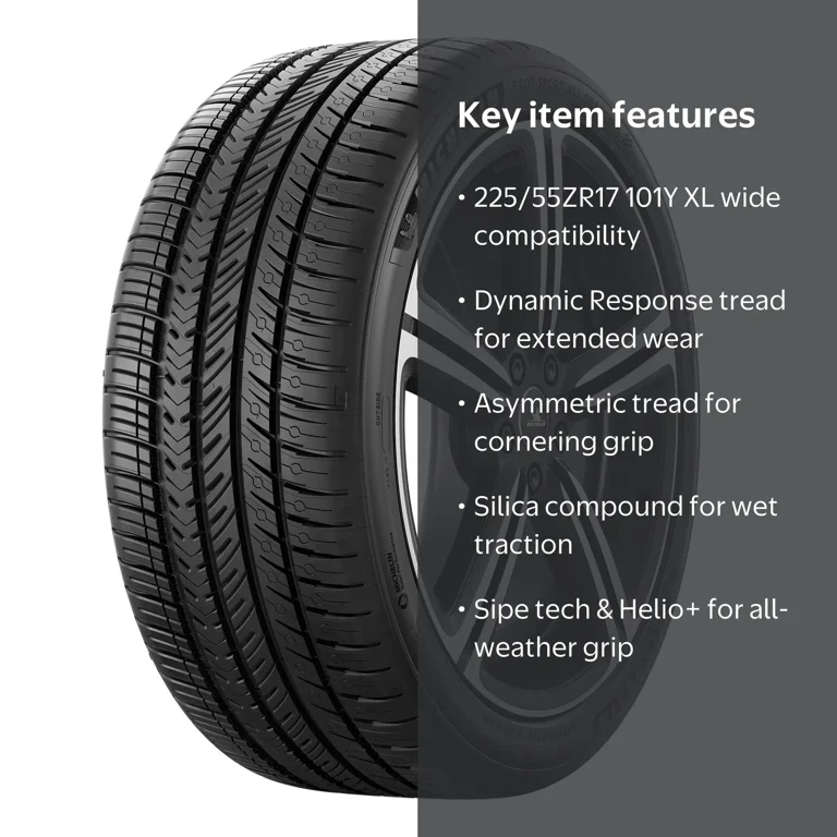 Michelin, Passenger Tire, 225/55ZR17 XL, All Season - Walmart.com