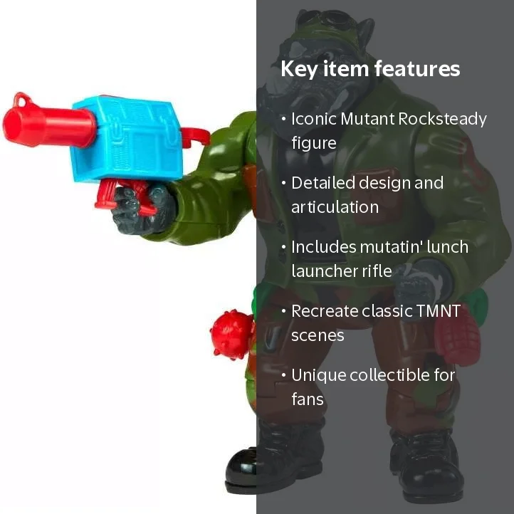 Playmates Collectible Rocksteady Action Figure - Walmart.com