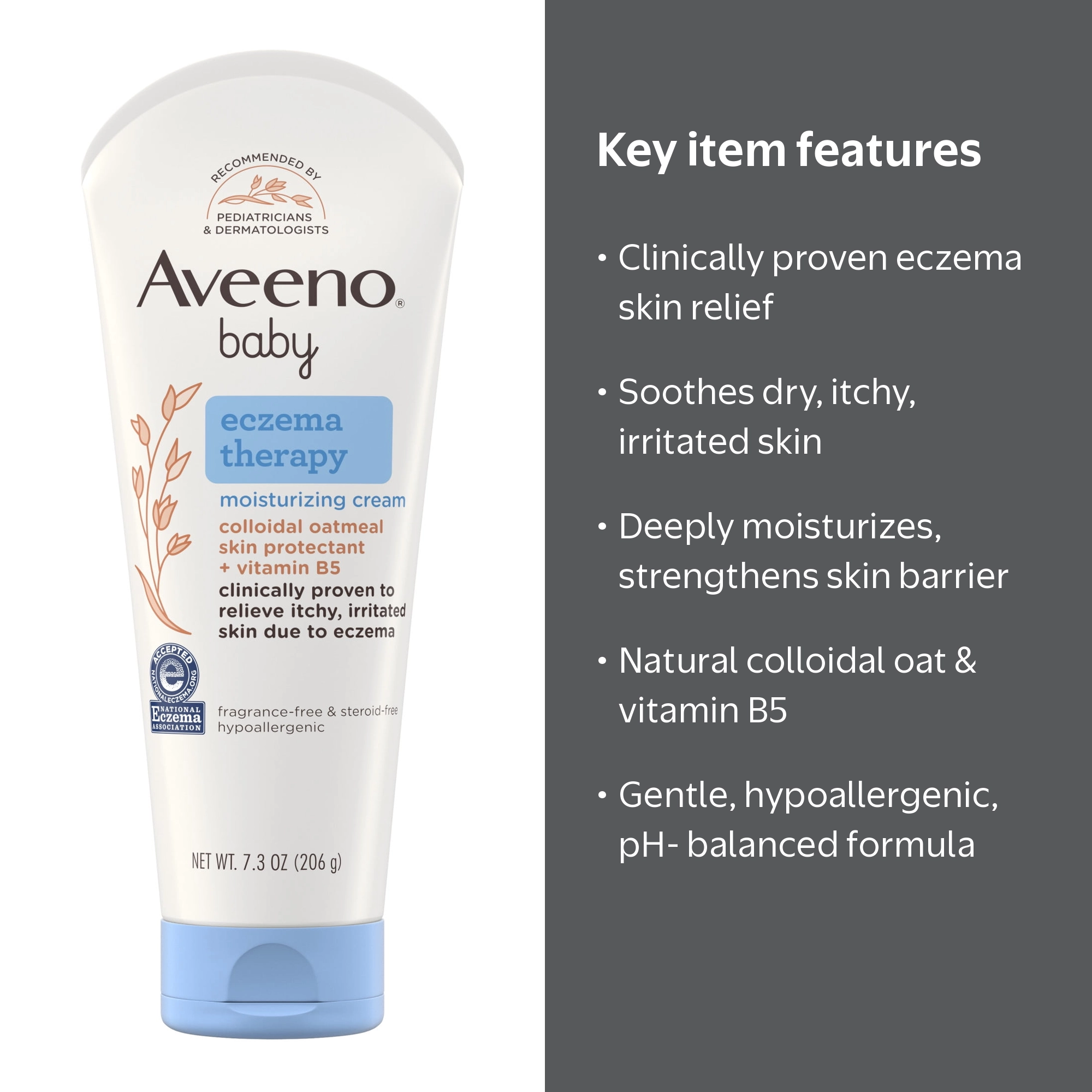 Aveeno Baby Eczema Therapy Moisturizing Cream, 7.3 oz HSA/FSA