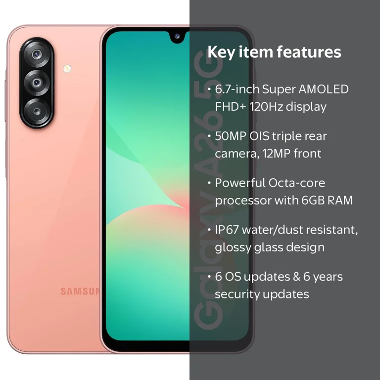 Samsung Galaxy A26 5G 2025 (6GB RAM,128GB) 6.6
