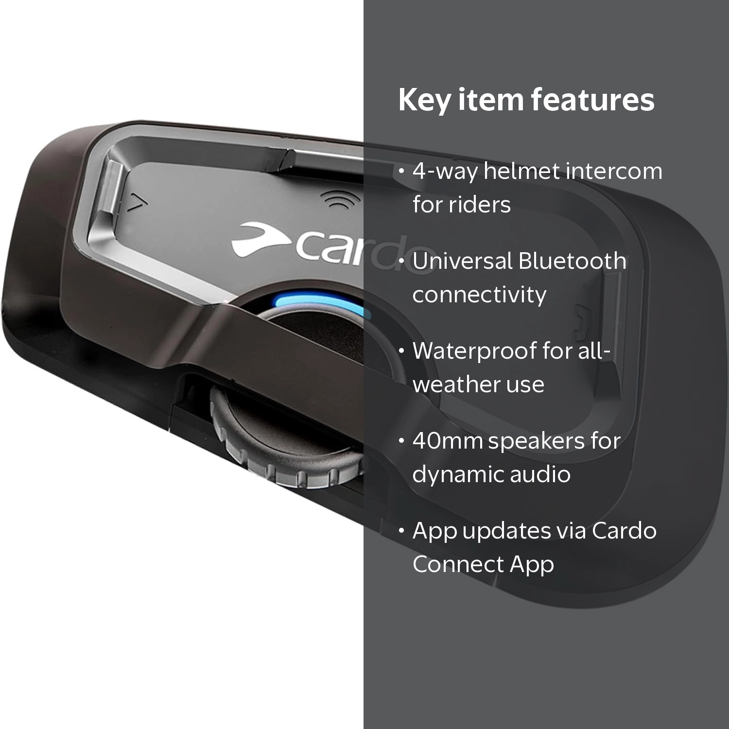 Cardo Systems FREECOM 4X Motorcycle 4-Way Helmet Bluetooth