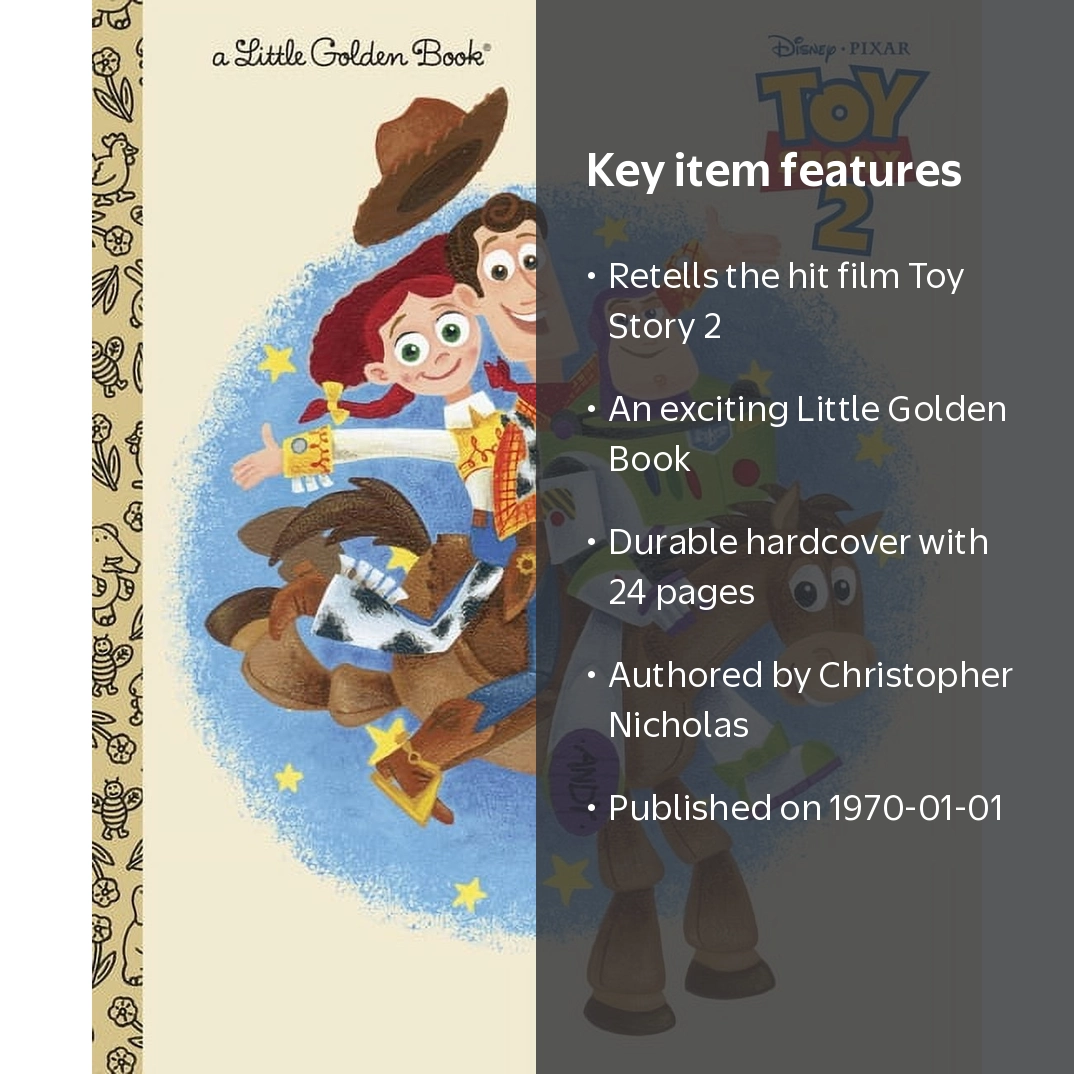 Little Golden Book: Toy Story 2, Hardcover, 24 Pages - Walmart.com