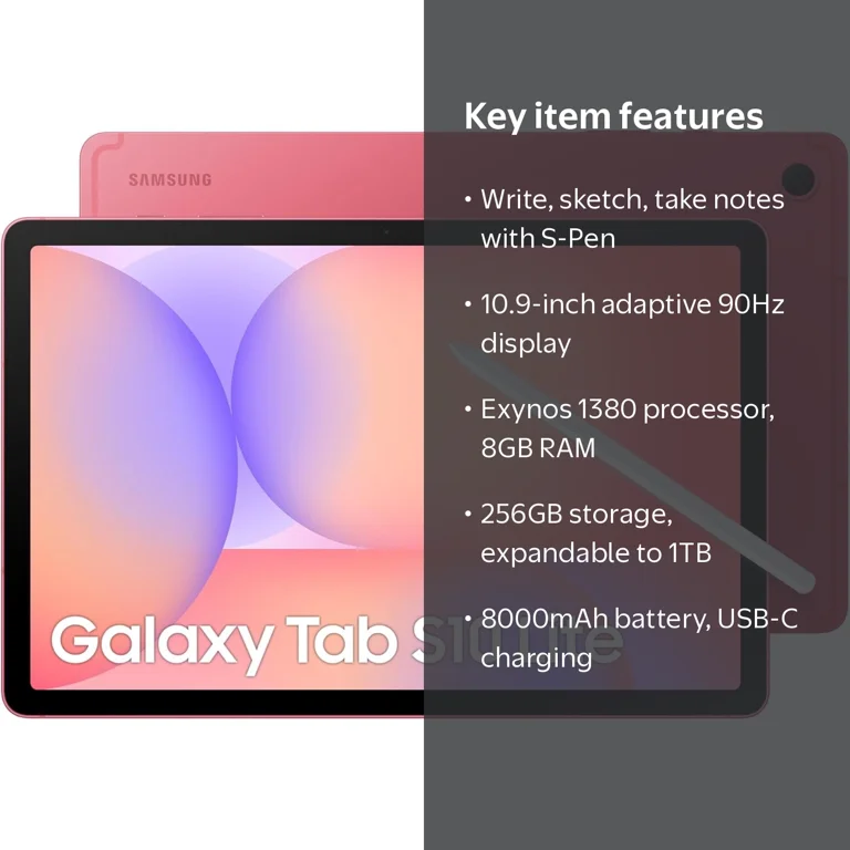Samsung Galaxy Tab S10 Lite with S-Pen (256GB Storage, 8GB RAM) Wi