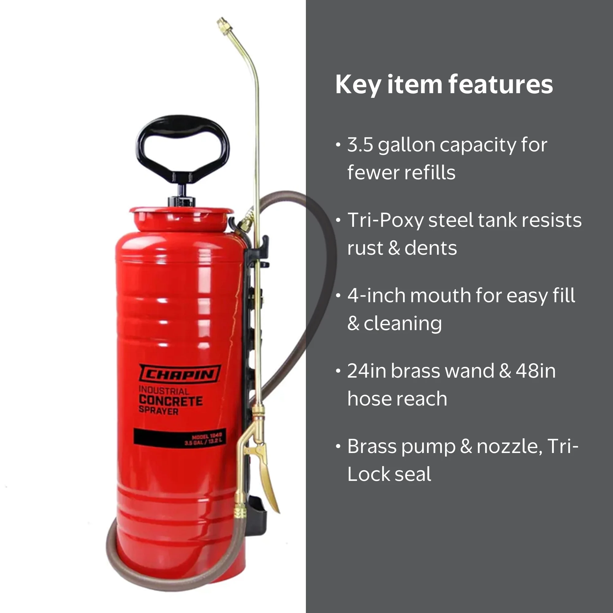 Chapin 1949 3.5 Gallon Tri-Poxy Industrial Open Head Sprayer