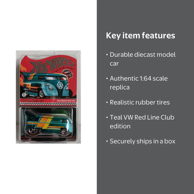 ミニカー Hot Wheels Collector Edition Drag Bus. Hot Wheels Volkswagen Drag Bus Collectors RLC sELECTIONs Car 2024