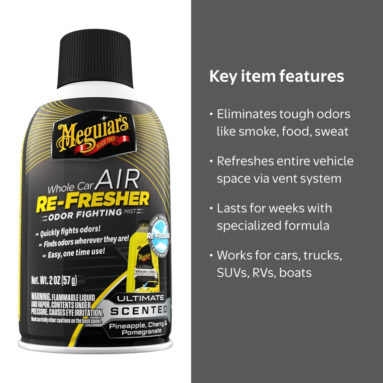 Meguiar's Whole Car Air Re-Fresher Ultimate Scent 2oz Automotive
