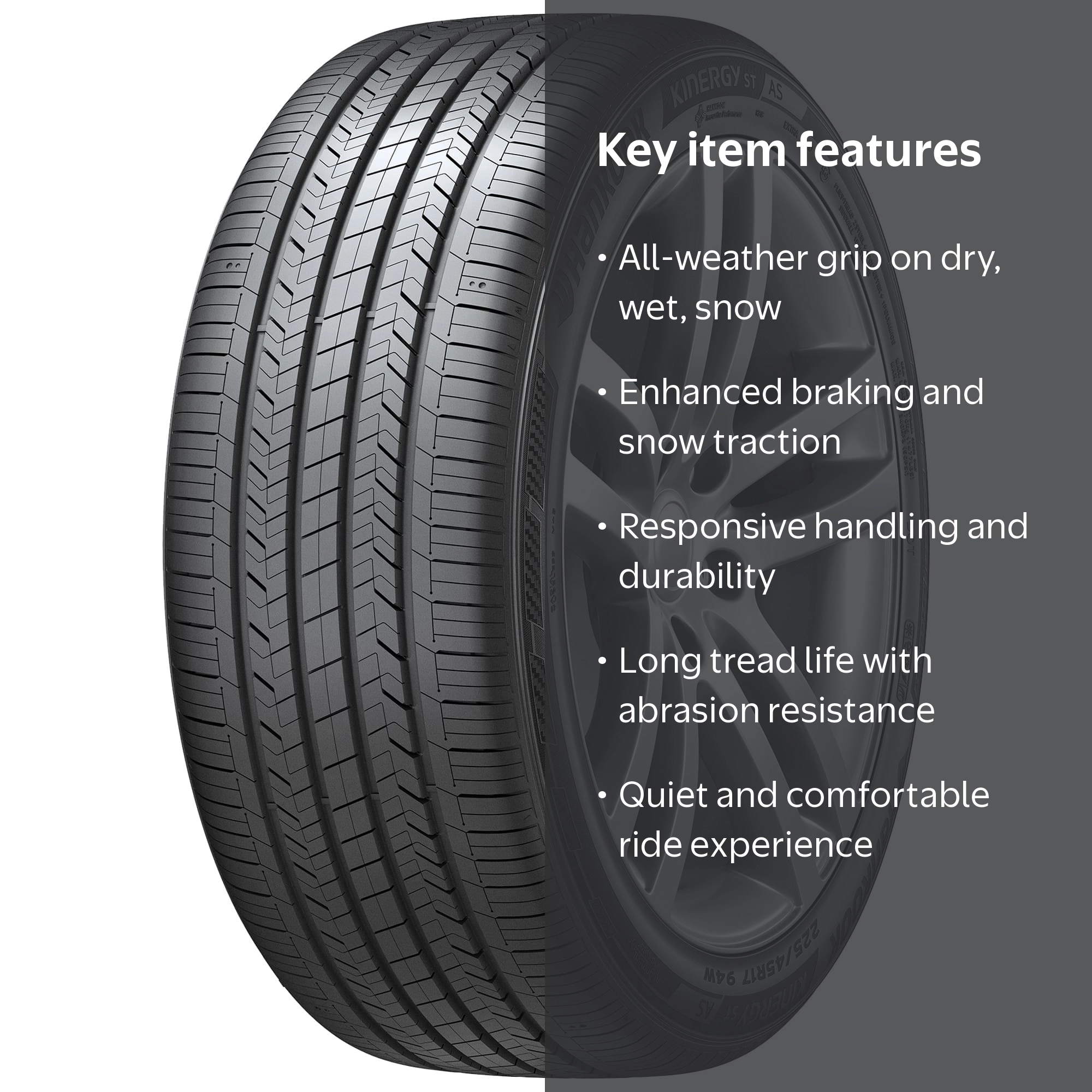 Hankook Kinergy ST (H735) All Season 225/70R14 99T Passenger Tire