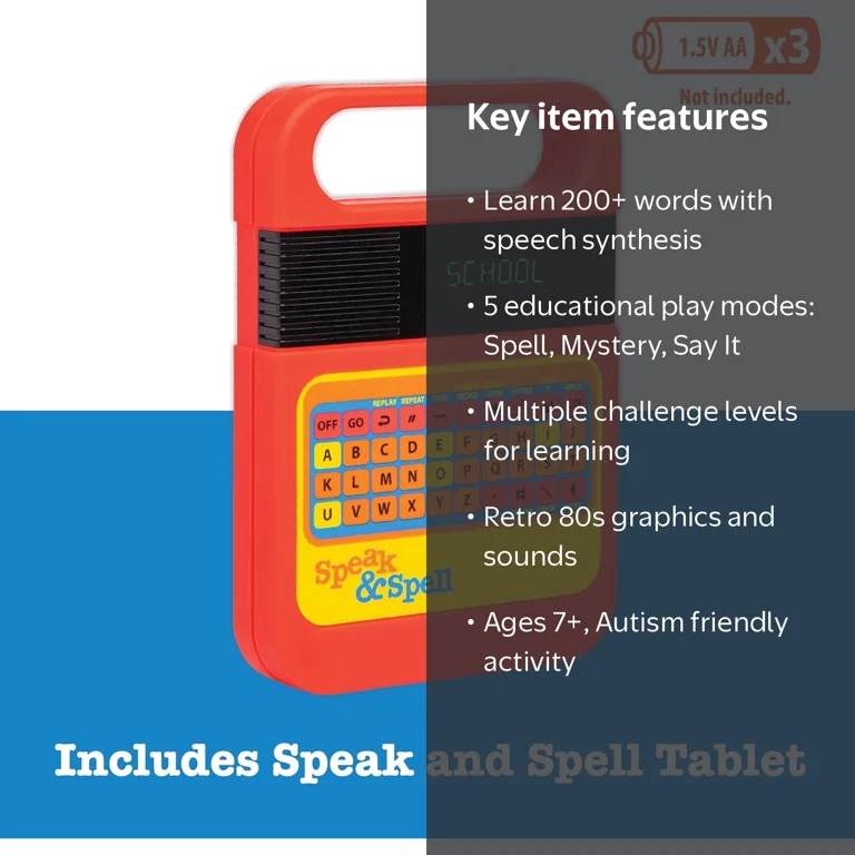 PlayMonster, Speak & Spell Electronic Game, Educational Toy, Ages