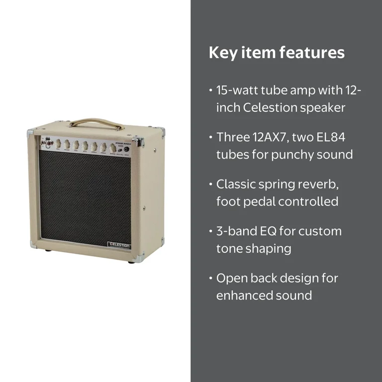 Monoprice Stage Right 15-Watt 1x12 Guitar Power PreAmplifier Combo