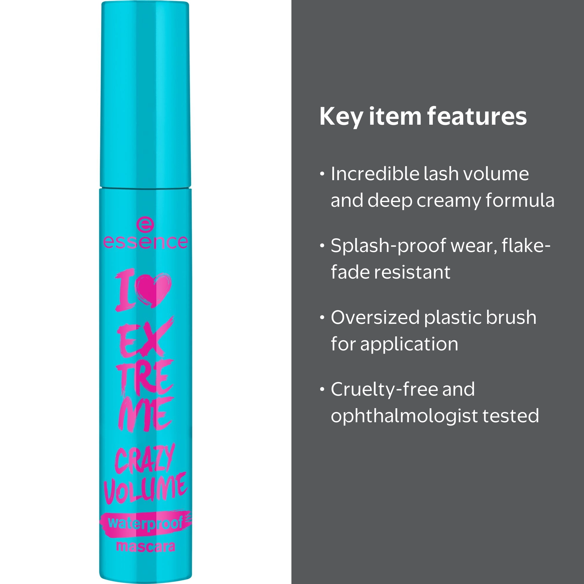 essence I Love Extreme Crazy Volume Waterproof Mascara, Black