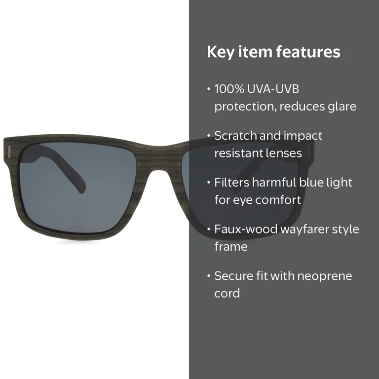 Panama Jack Men's Wrap Fashion Sunglasses Black - Walmart.com