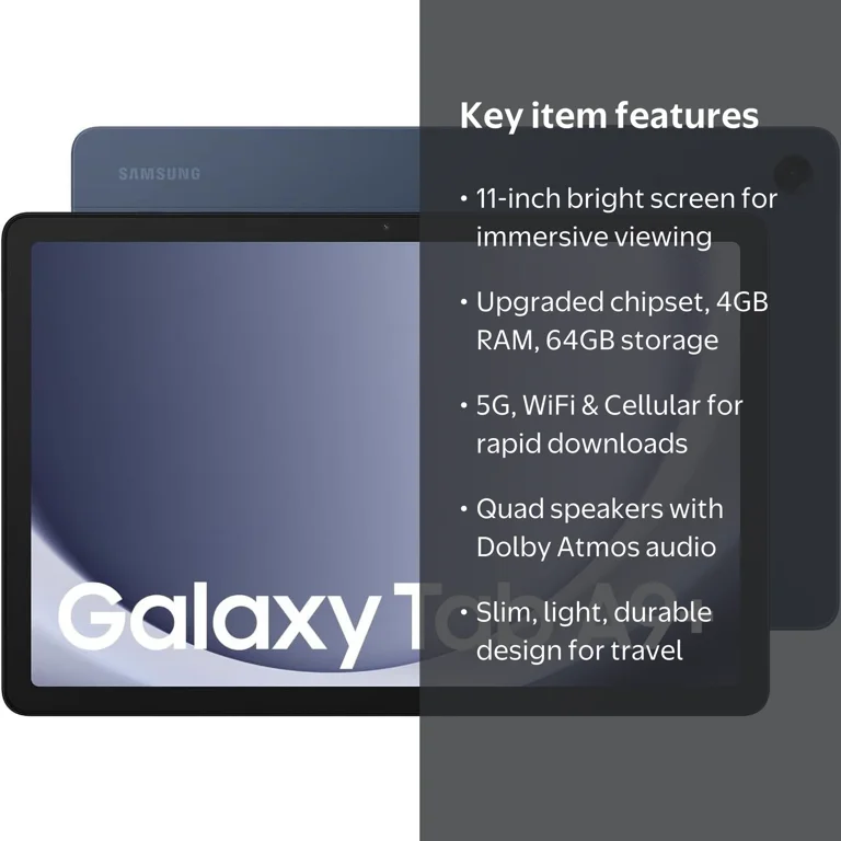 Samsung Galaxy Tab A9+ Plus 5G ( Wifi + Cellular ) 11” inch Wifi