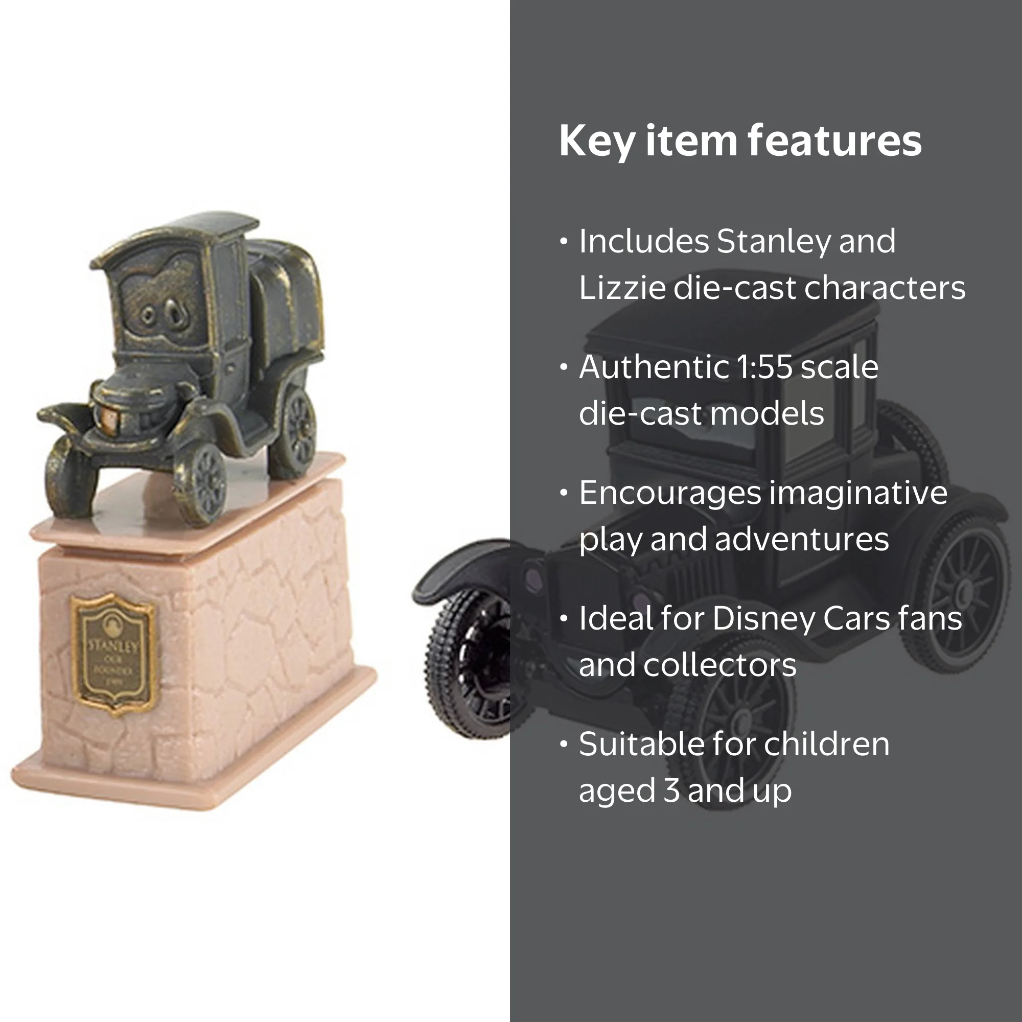 Disney / Pixar Radiator Springs Stanley & Lizzie Diecast Car 2