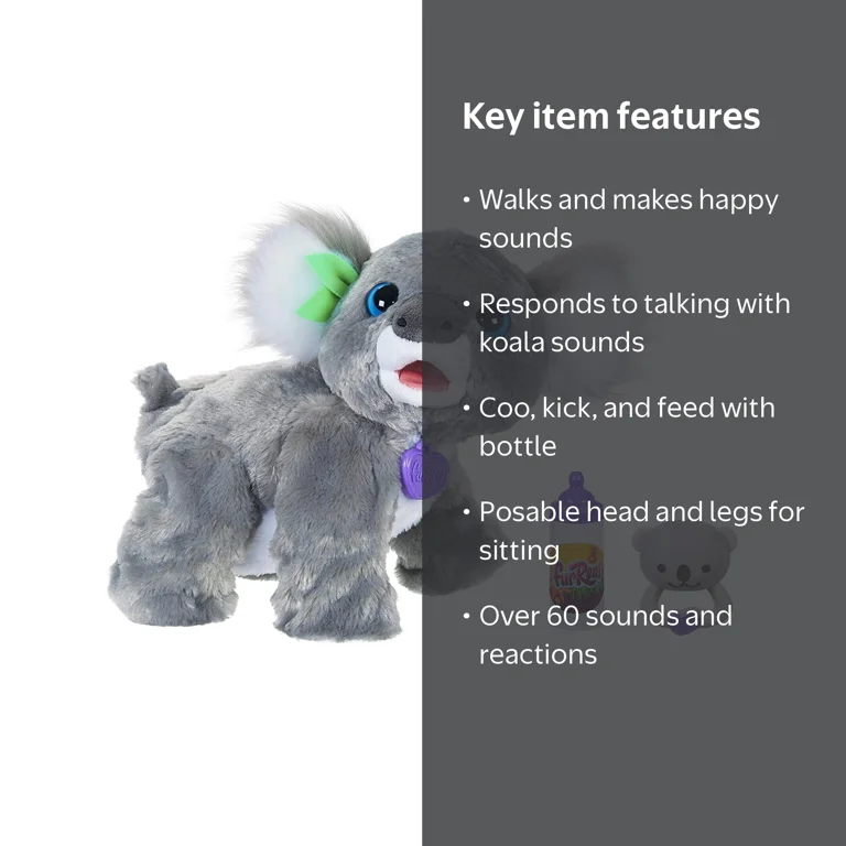 FurReal Koala Kristy Interactive Plush Toy, Baby Koala On the Go