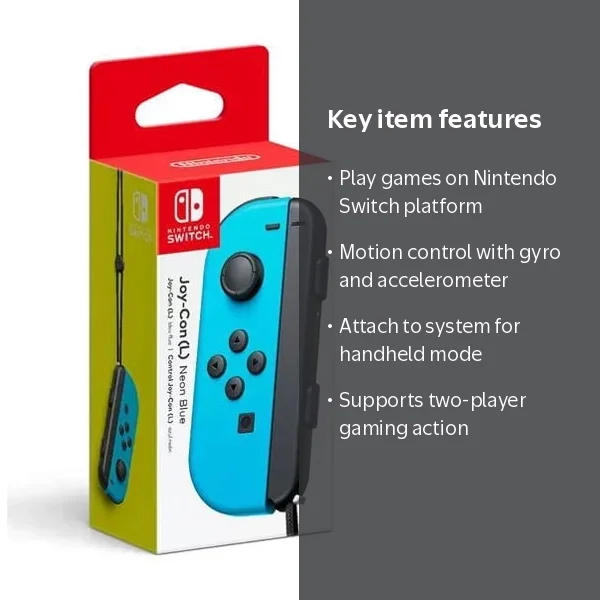 Nintendo, Joy-Con controller, Neon Blue for Nintendo Switch