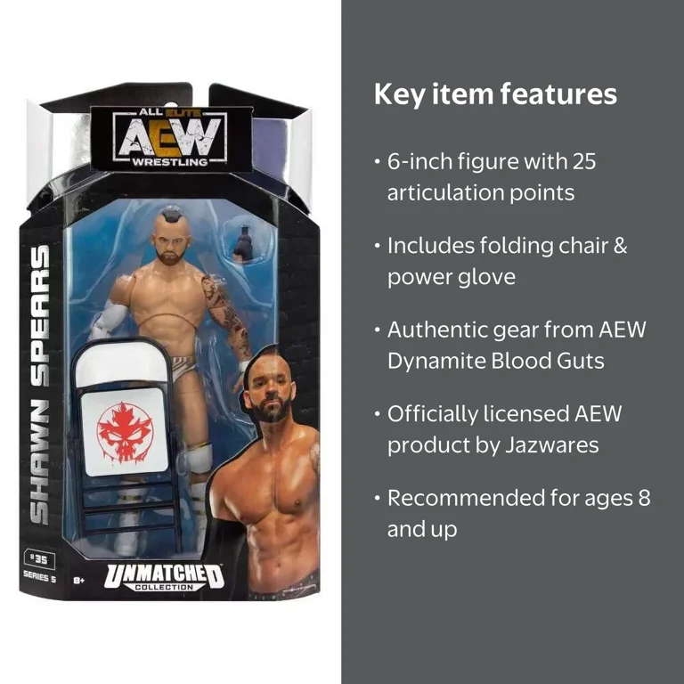 Jazwares, Action Figure, Shawn Spears 6 inch, with Folding Chair