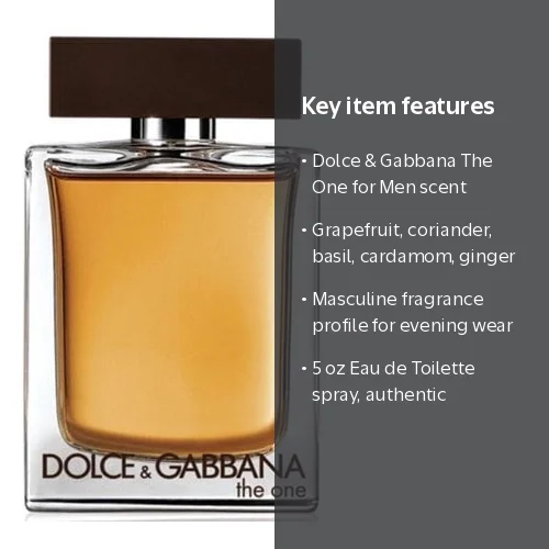 Dolce and Gabbana, The One for Men, 5 oz EDT Spray for Evening