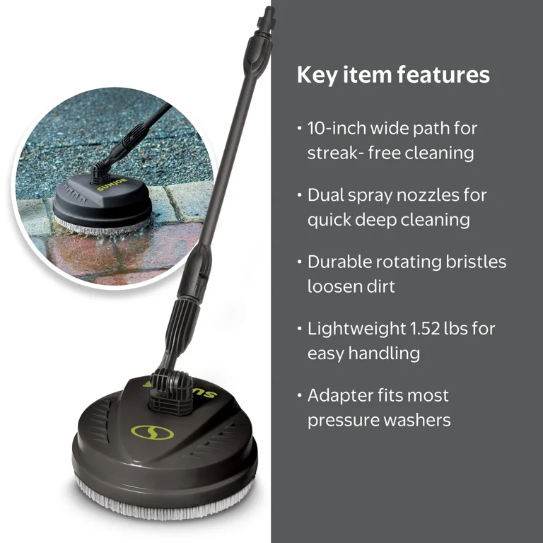 Sun Joe Pressure Washer Accessory, SPX-PCA10, 10-Inch Surface Tool