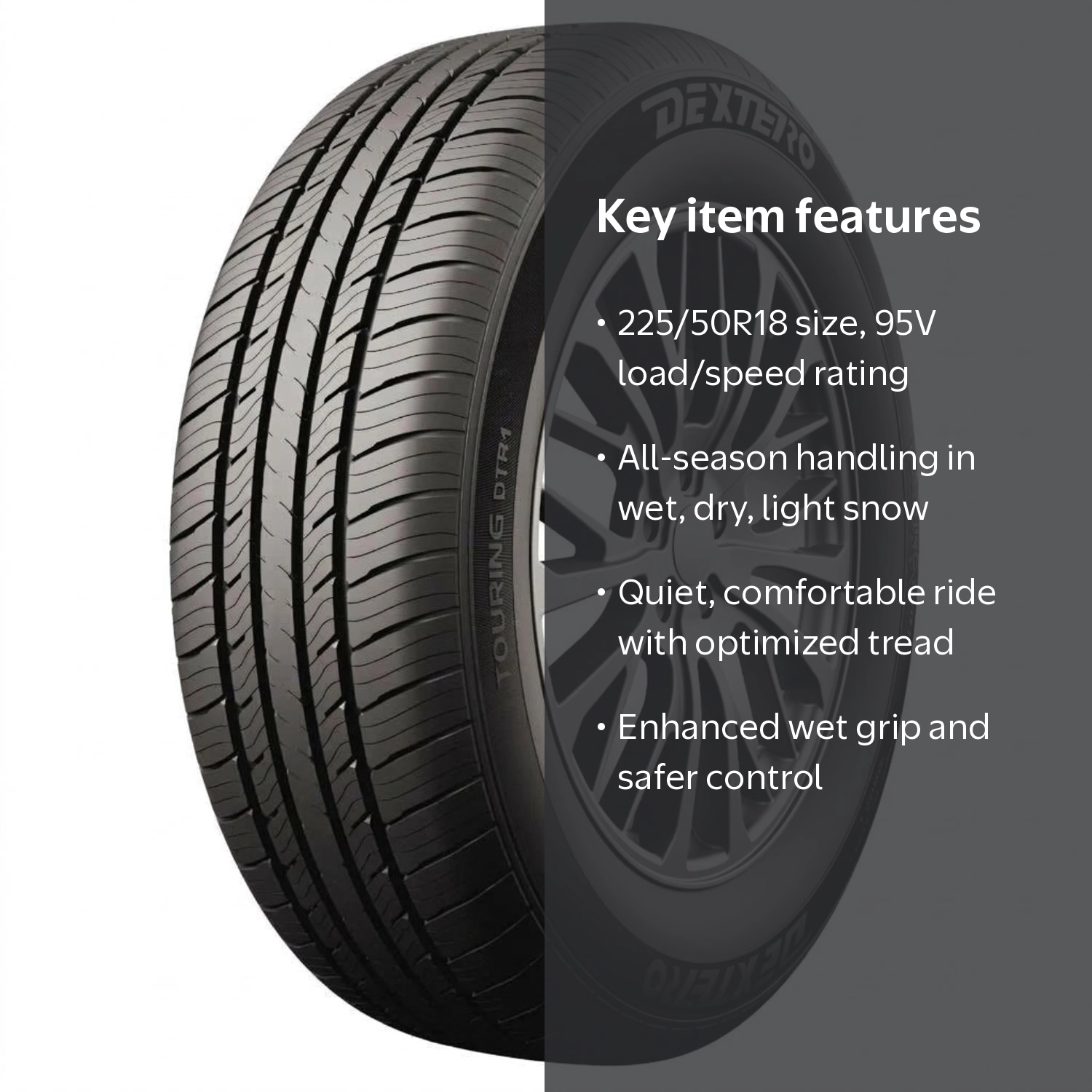 Dextero DTR1 All-Season Touring 225/50R18 95V Passenger Tire