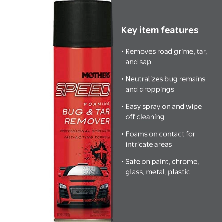 Mothers Speed Foaming Bug & Tar Remover Aerosol Spray 18.5 oz for