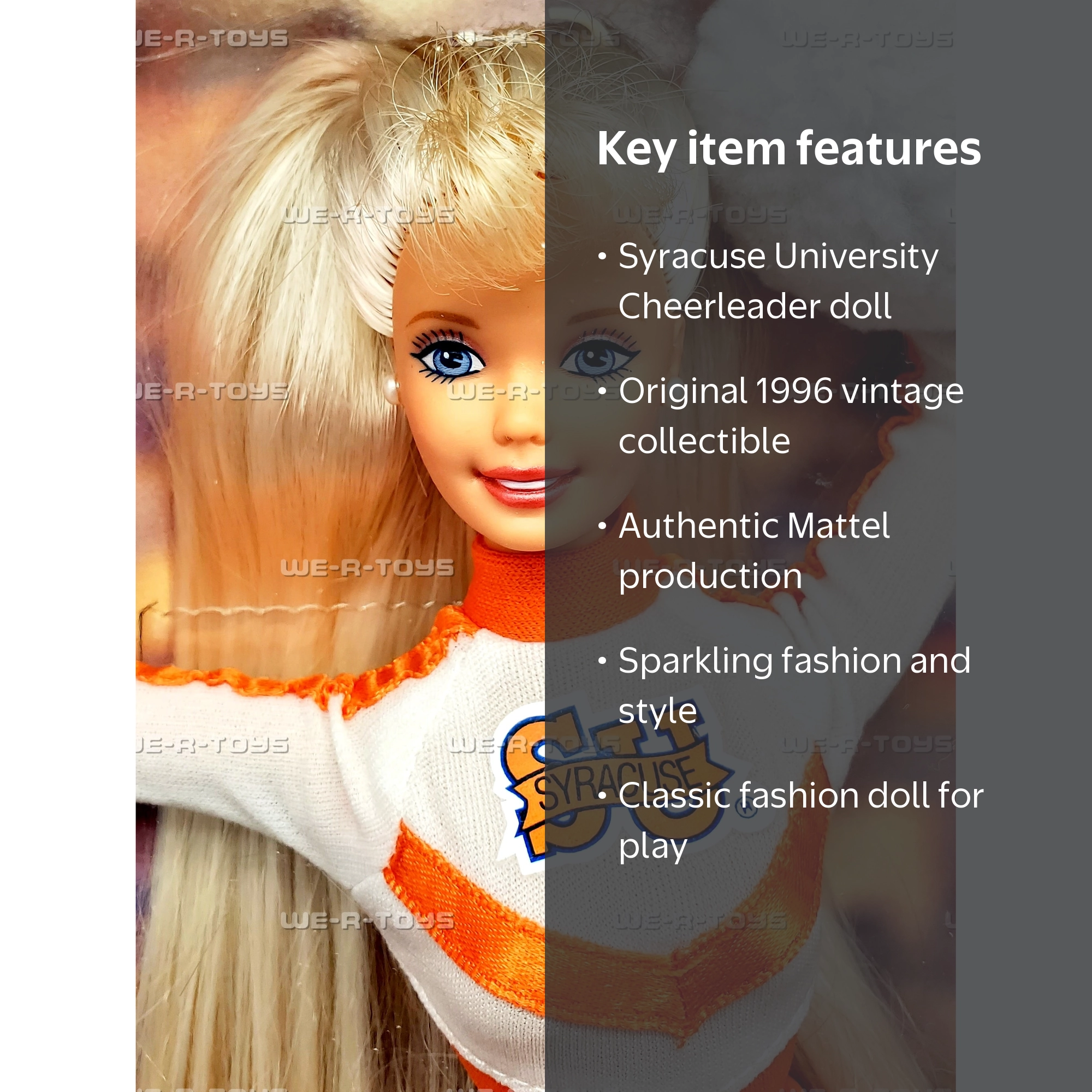 Syracuse University Barbie Cheerleader Doll 1996 Mattel 19163