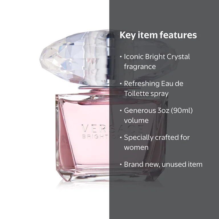 香水(女性用) VERSACE BRIGHT CRYSTAL 90ml Versace, Bright Crystal EDT Spray, 3.0 oz, Perfume for Women