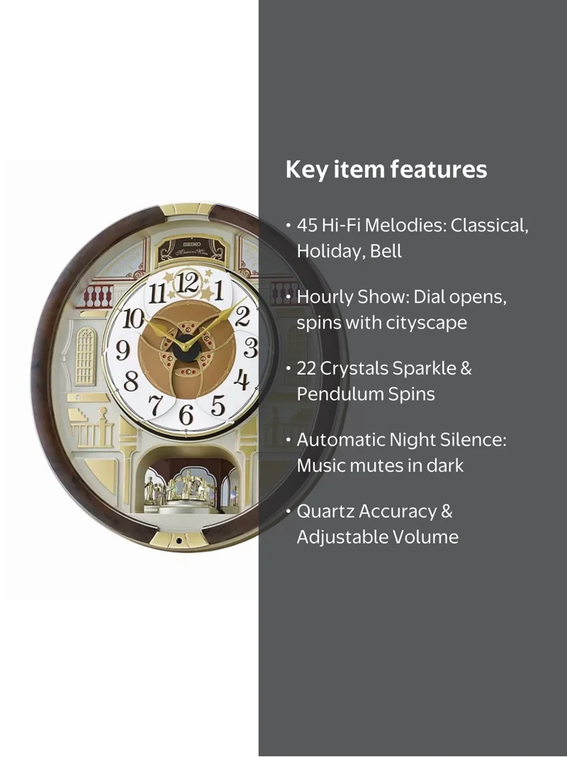Seiko, Melodies in Motion 2024 Musical Wall Clock, Limited Edition