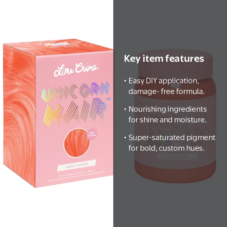 Lime Crime Unicorn Hair, Semi-Permanent Hair Color, Vegan, Full