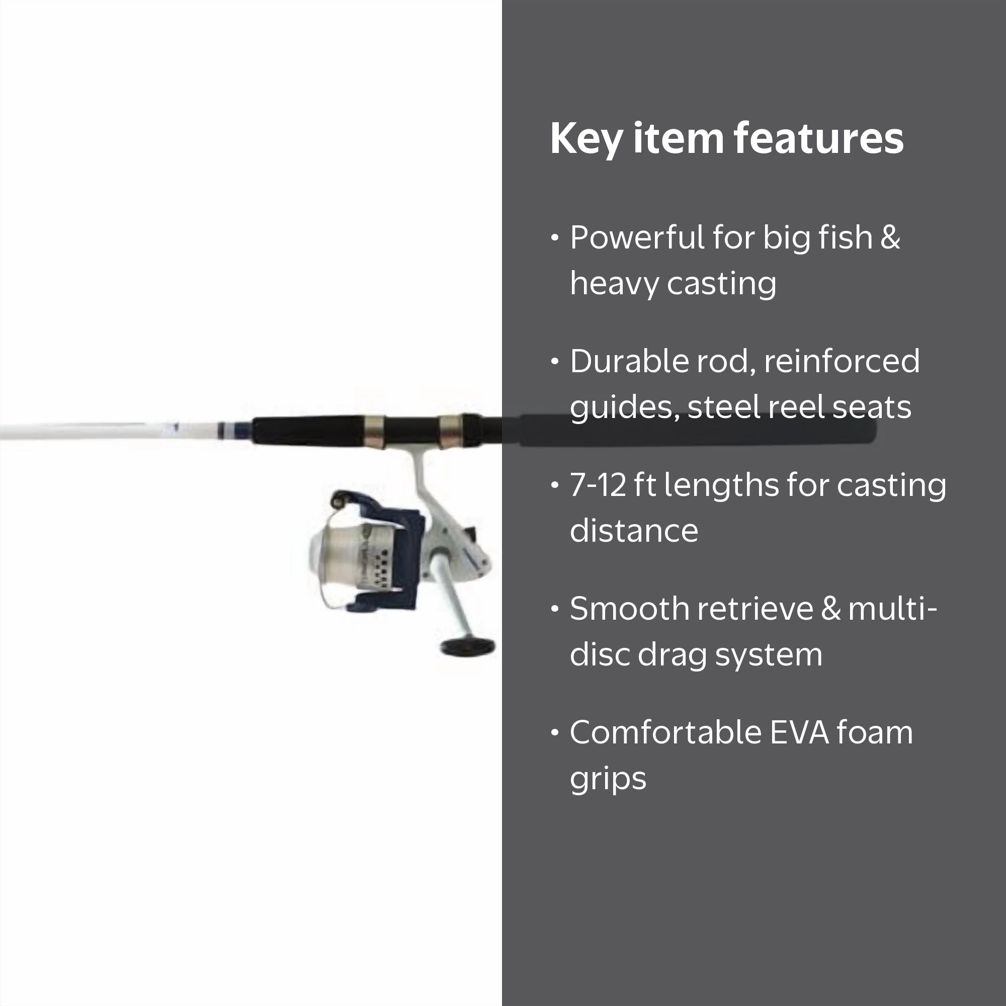 Okuma Tundra Conventional Saltwater Spinning Rod and Reel Combo TU