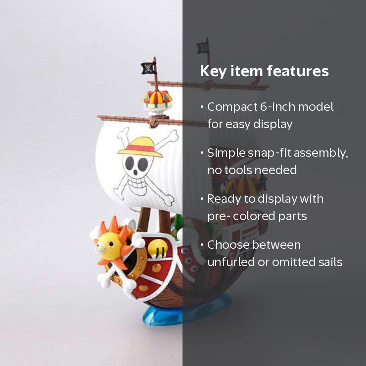BANDAI HOBBY, Model Kit, One Piece, Thousand Sunny Ship - Walmart.com