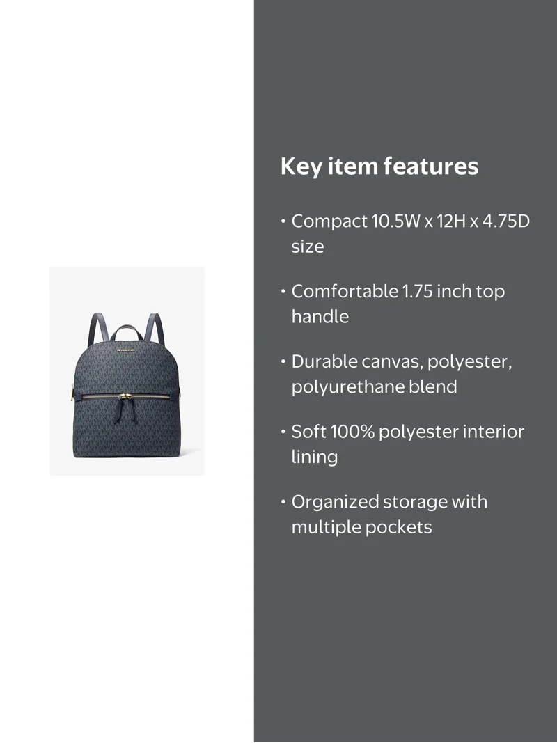 MICHAEL KORS Dallas Medium Signature Logo Backpack-Admiral