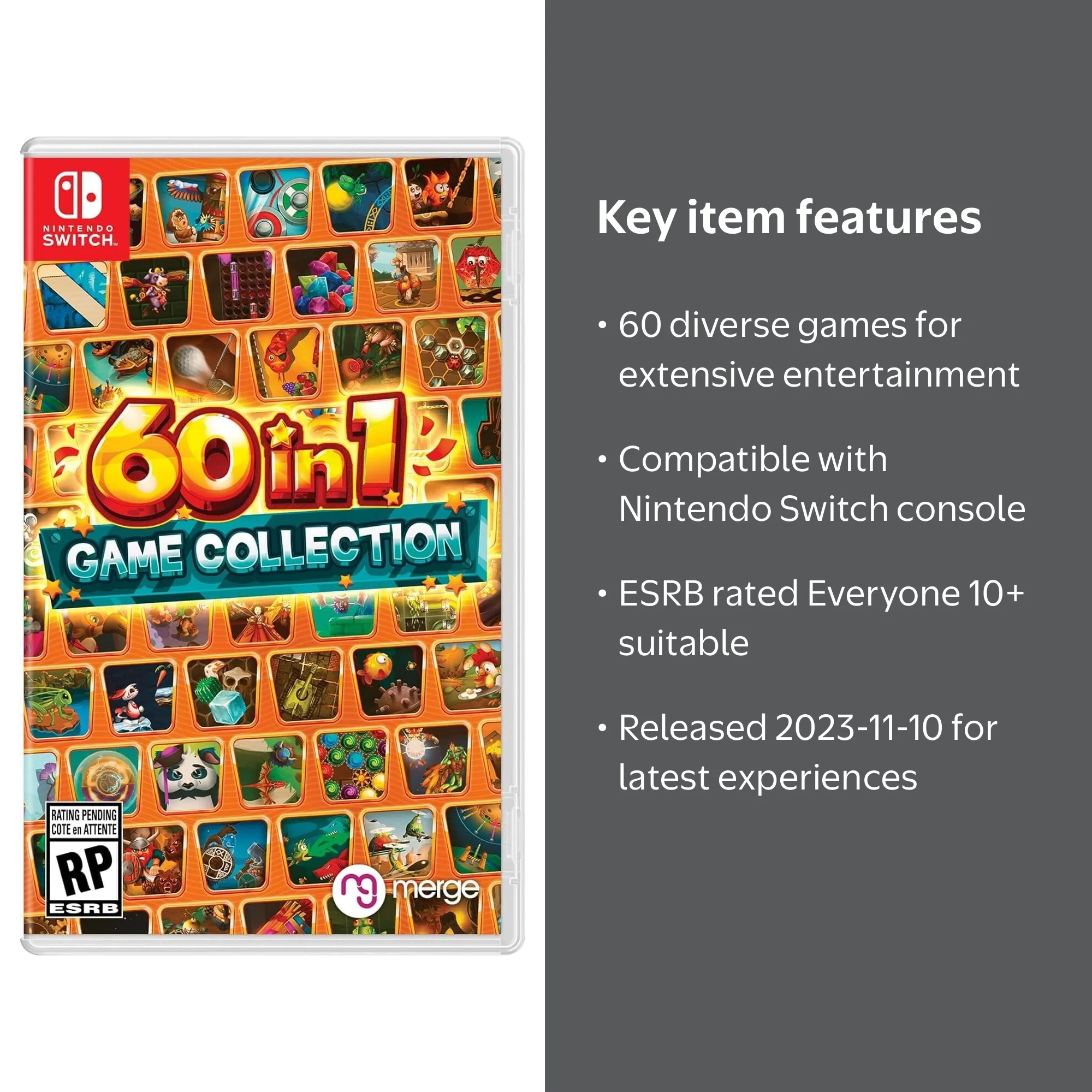 Crescent, 60 in 1 Game Collection for Nintendo Switch