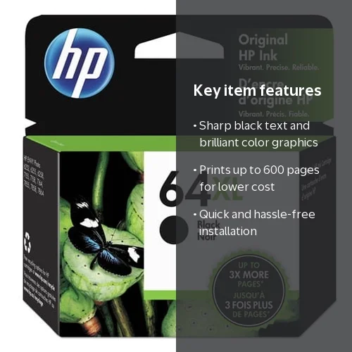 HP, Ink Cartridge, N9J92AN#140 XL High Yield Black, 600 pages