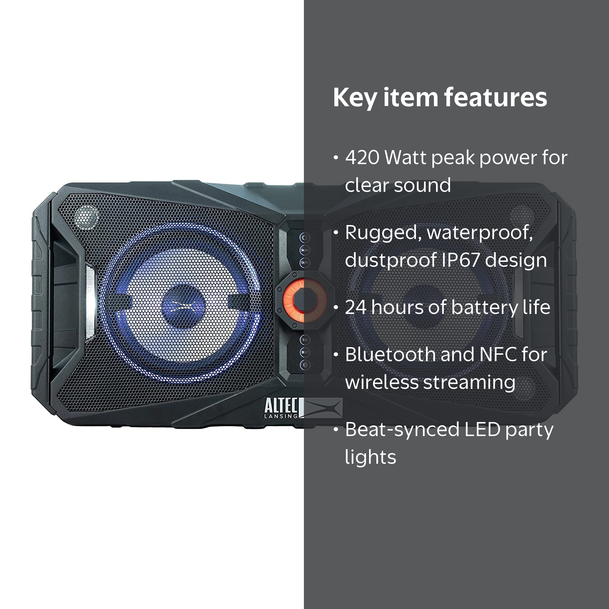 Altec Lansing ALP-XP850 Xpedition 850 Portable, Waterproof