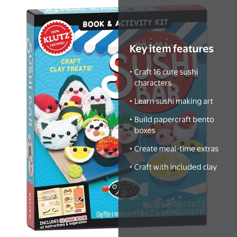 Klutz, Mini Sushi Bar, Hardcover, Make clay sushi characters