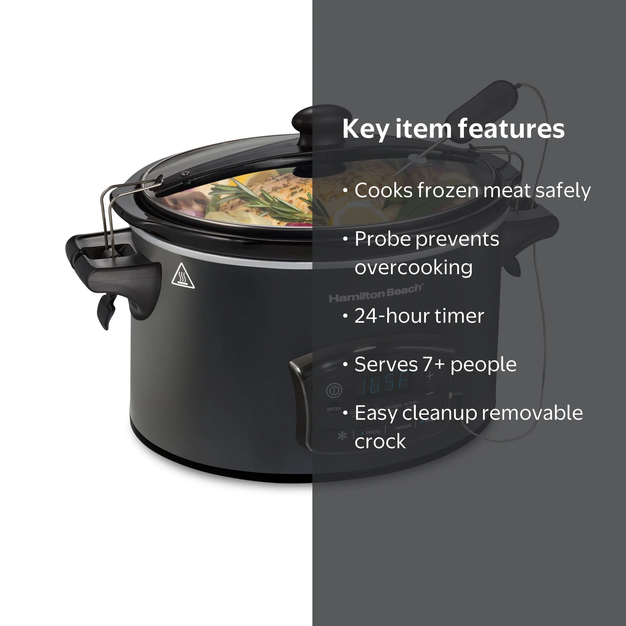 Hamilton Beach Defrost & Go 6 Qt Programmable Slow Cooker