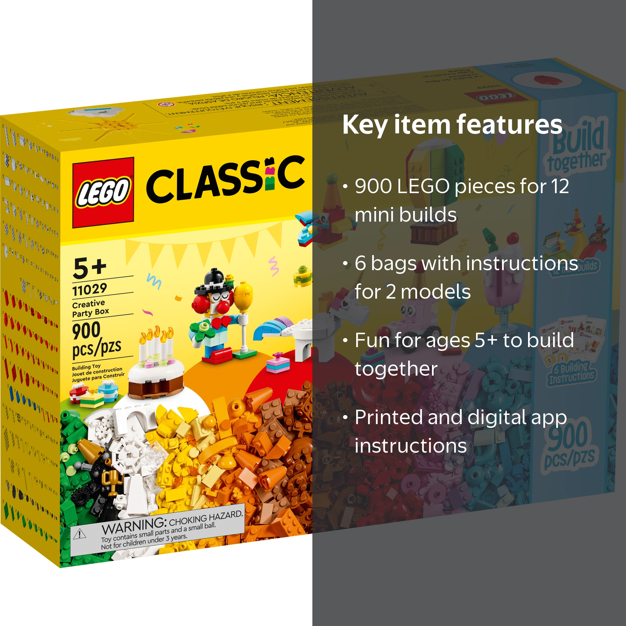 LEGO, Classic Creative Party Box, 11029, 900 Pieces - Walmart.com