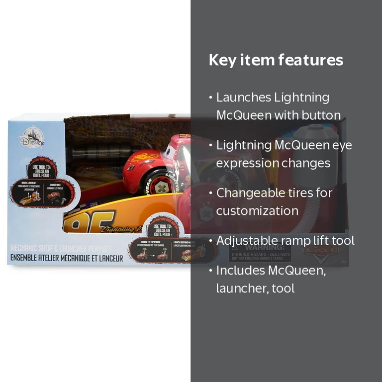 Disney Pixar Cars Toy: Lightning McQueen Mechanic Shop & Launcher