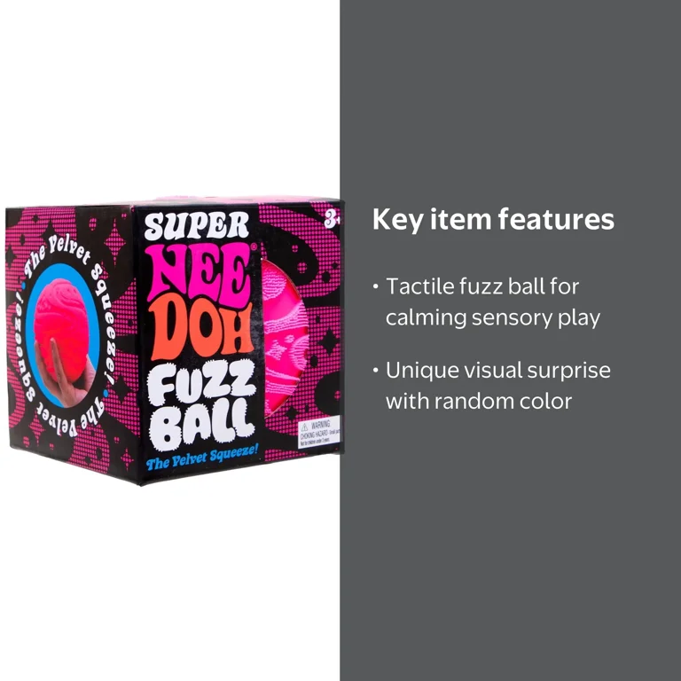 NeeDoh Super Fuzz Ball Stress Ball (1 RANDOM Color) - Walmart.com