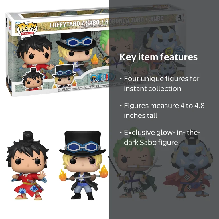 Funko POP! Animation One Piece Anime Figures: Luffytaro, Sabo