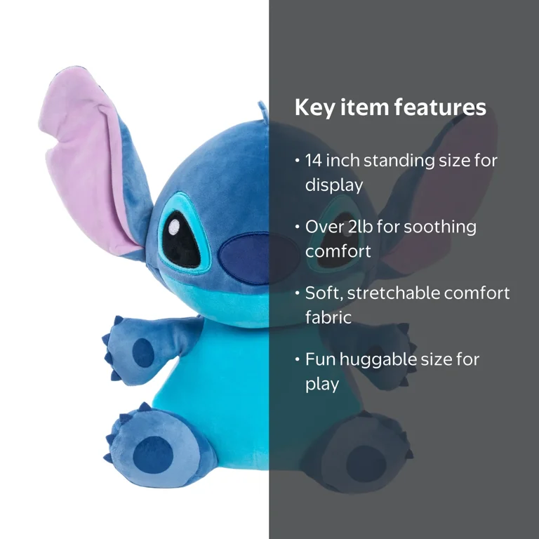 Disney Classics 14-inch Large Stitch Comfort Weighted Plush