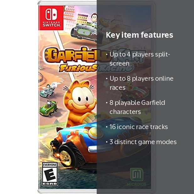 Nintendo Switch Garfield Kart: Furious Racing Nintendo Switch Garfield Kart: Furious Racing Game - Walmart.com