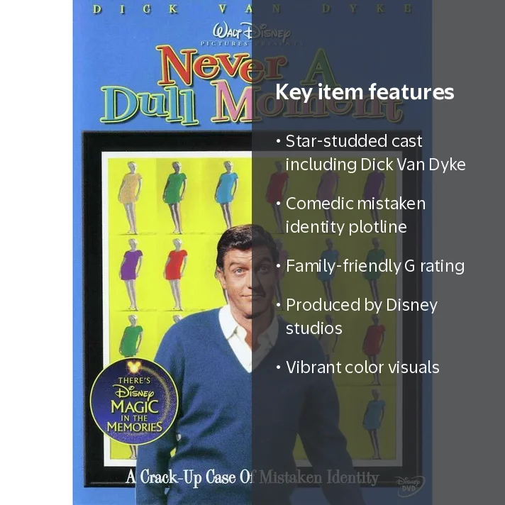 Disney, Never a Dull Moment DVD, D. Van D., Edward G. Robinson