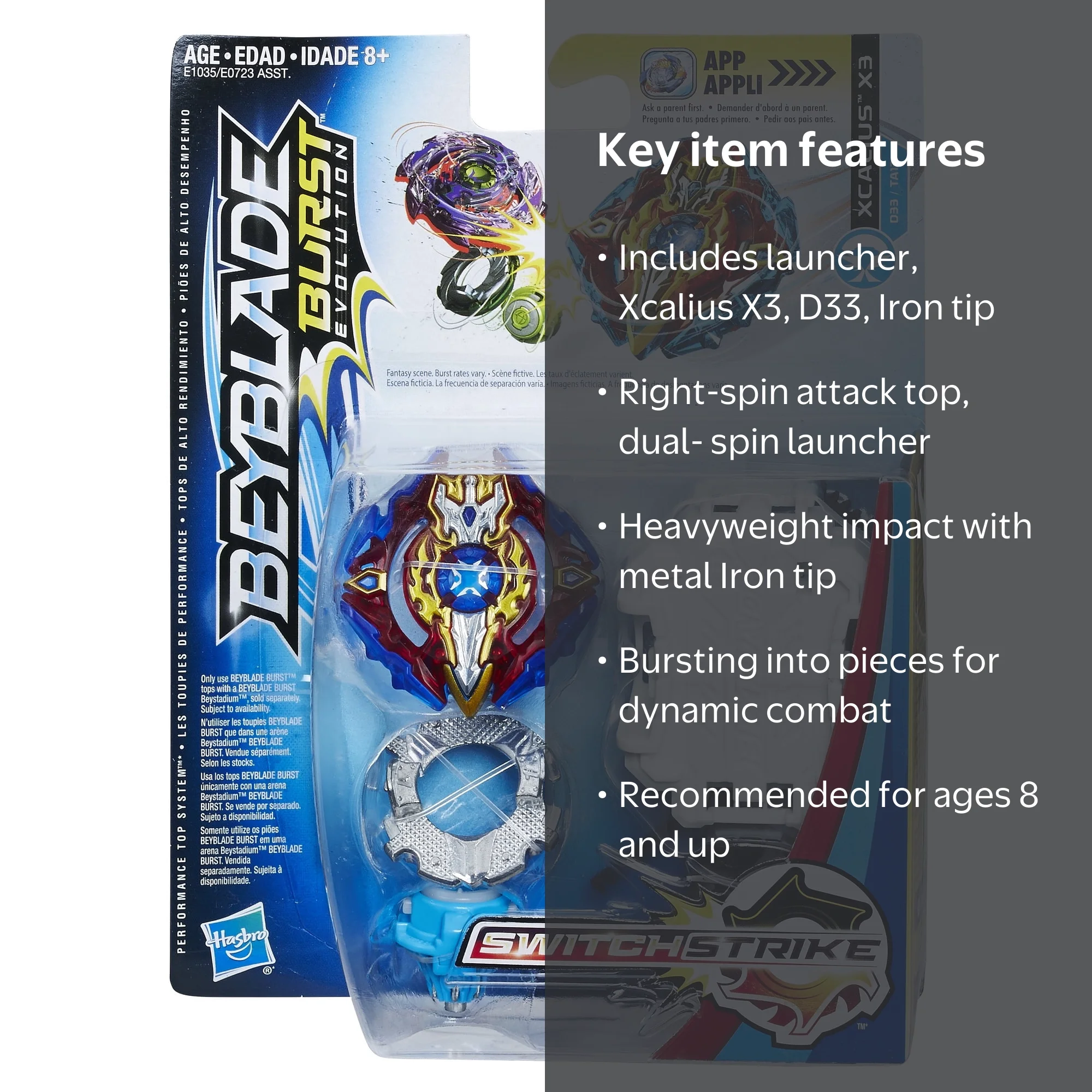 ハズブロ ベイブレードバースト Evolution XcaliusX3 海外版 Beyblade Burst Evolution SwitchStrike Starter Pack Xcalius X3
