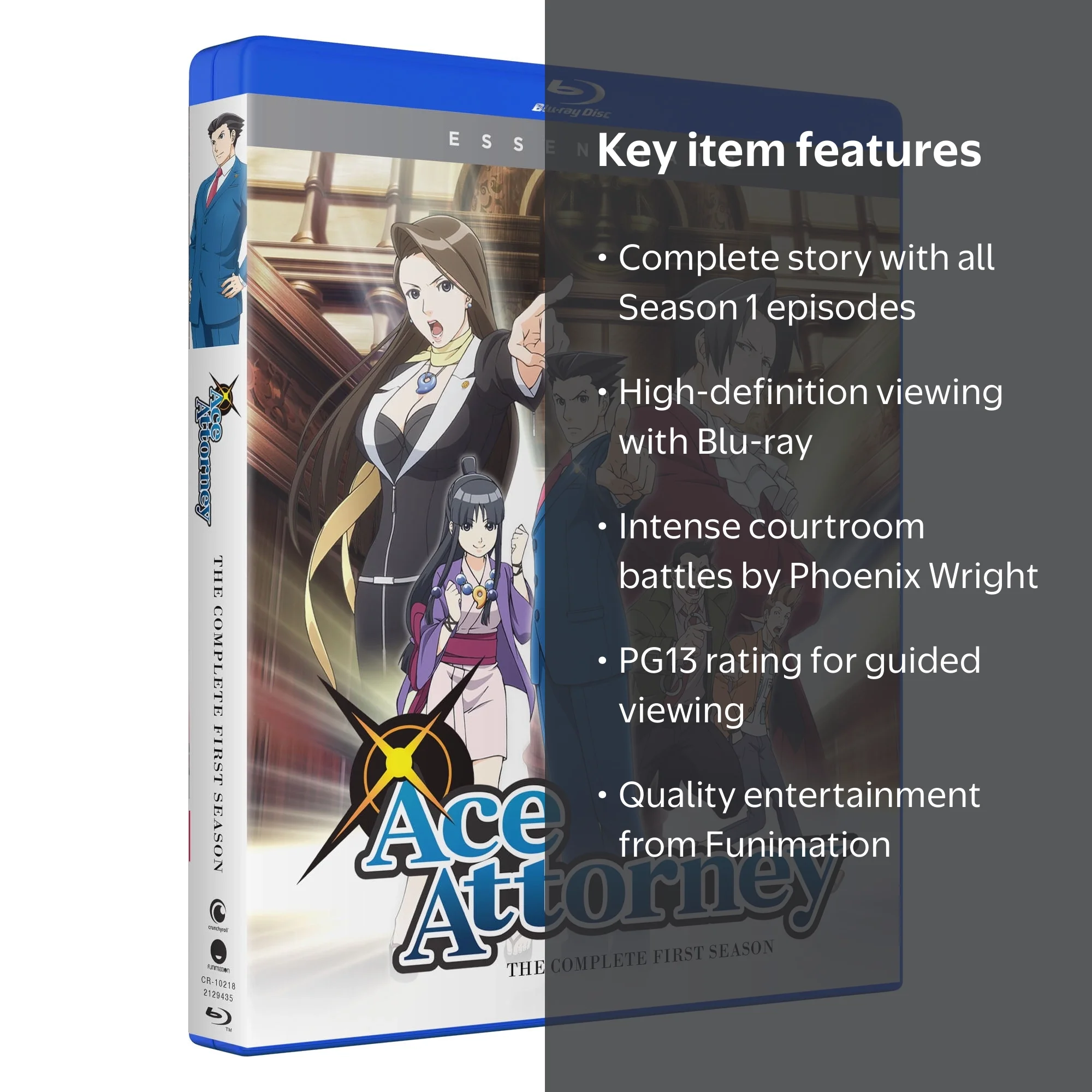【中古】「非常に良い」Ace Attorney: Part One/ [Blu-ray] [輸入盤] Ace Attorney: The Complete Series Blu-ray Season 1, Rated PG13
