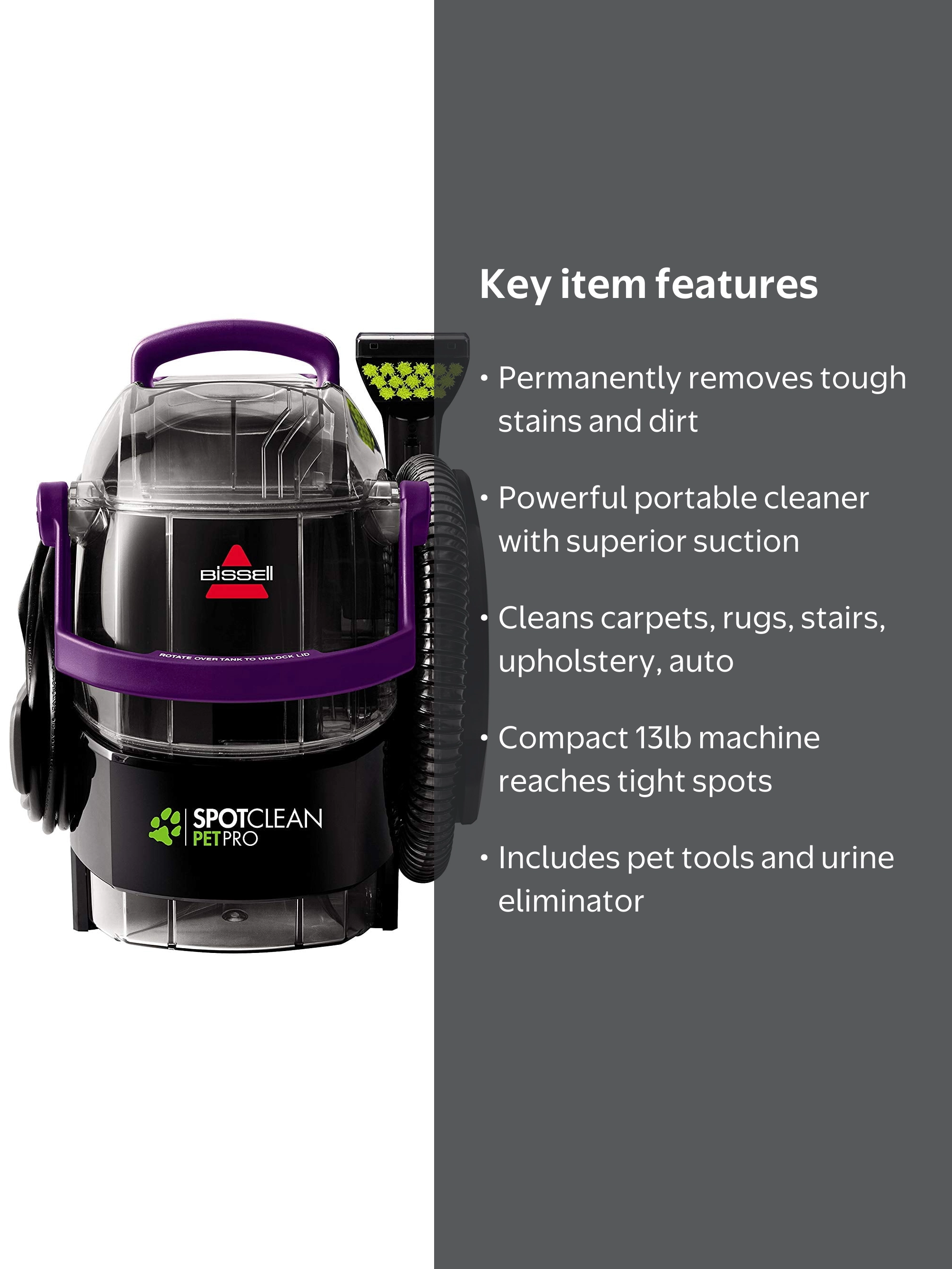 Bissell SpotClean Pet Pro: Powerful Stain Cleaning, Rug